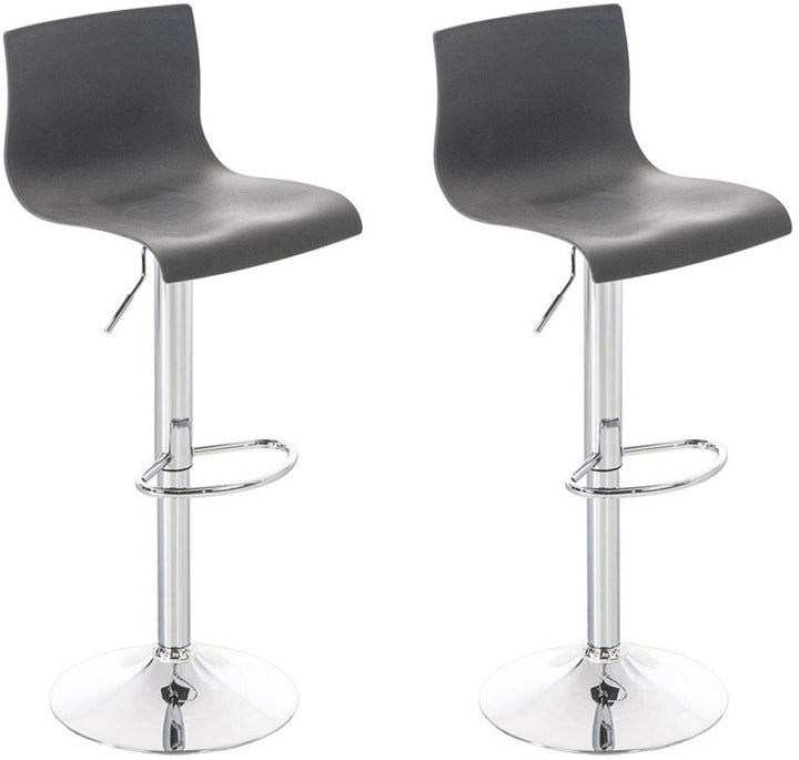 2er-Set Barhocker 105 Kunststoff Grau