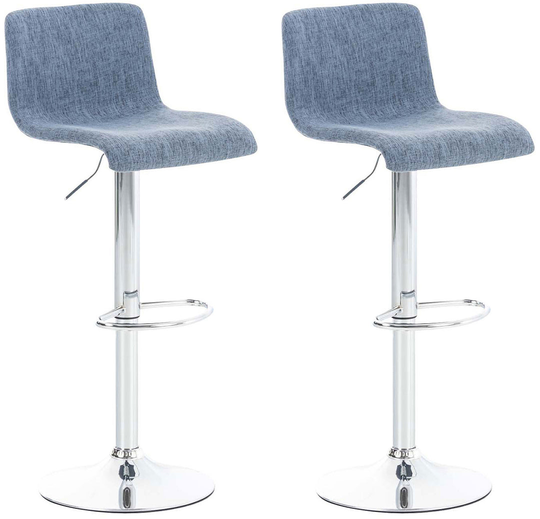 2er-Set Barhocker 105 Stoff Blau