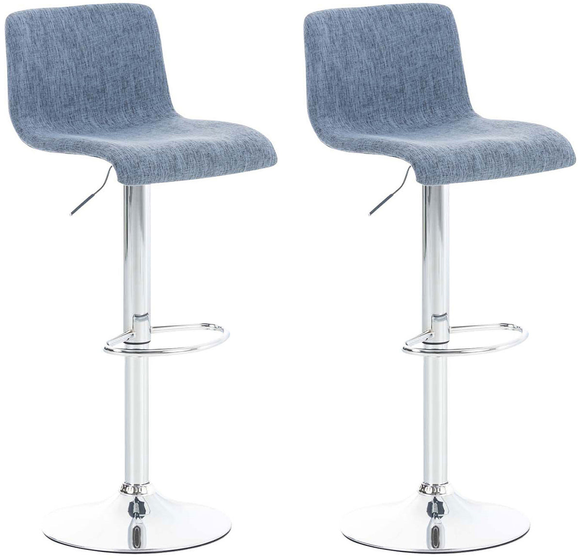 2er-Set Barhocker 105 Stoff Blau