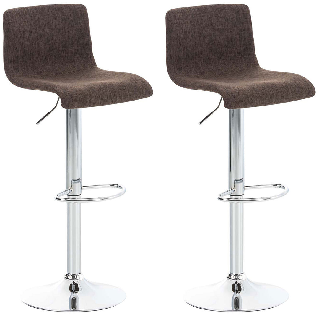 2er-Set Barhocker 105 Stoff Braun