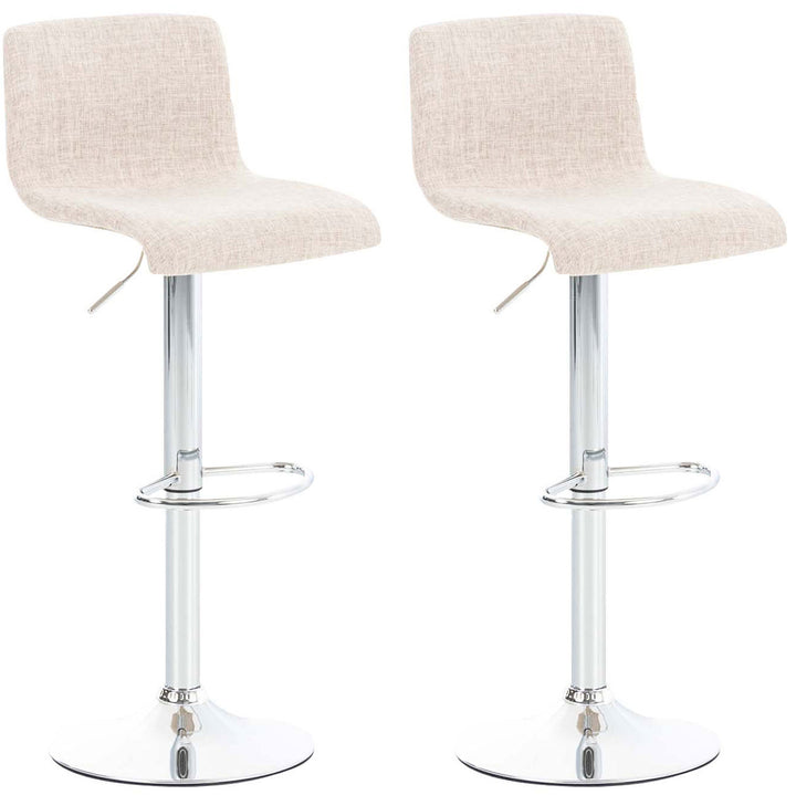 2er-Set Barhocker 105 Stoff Creme