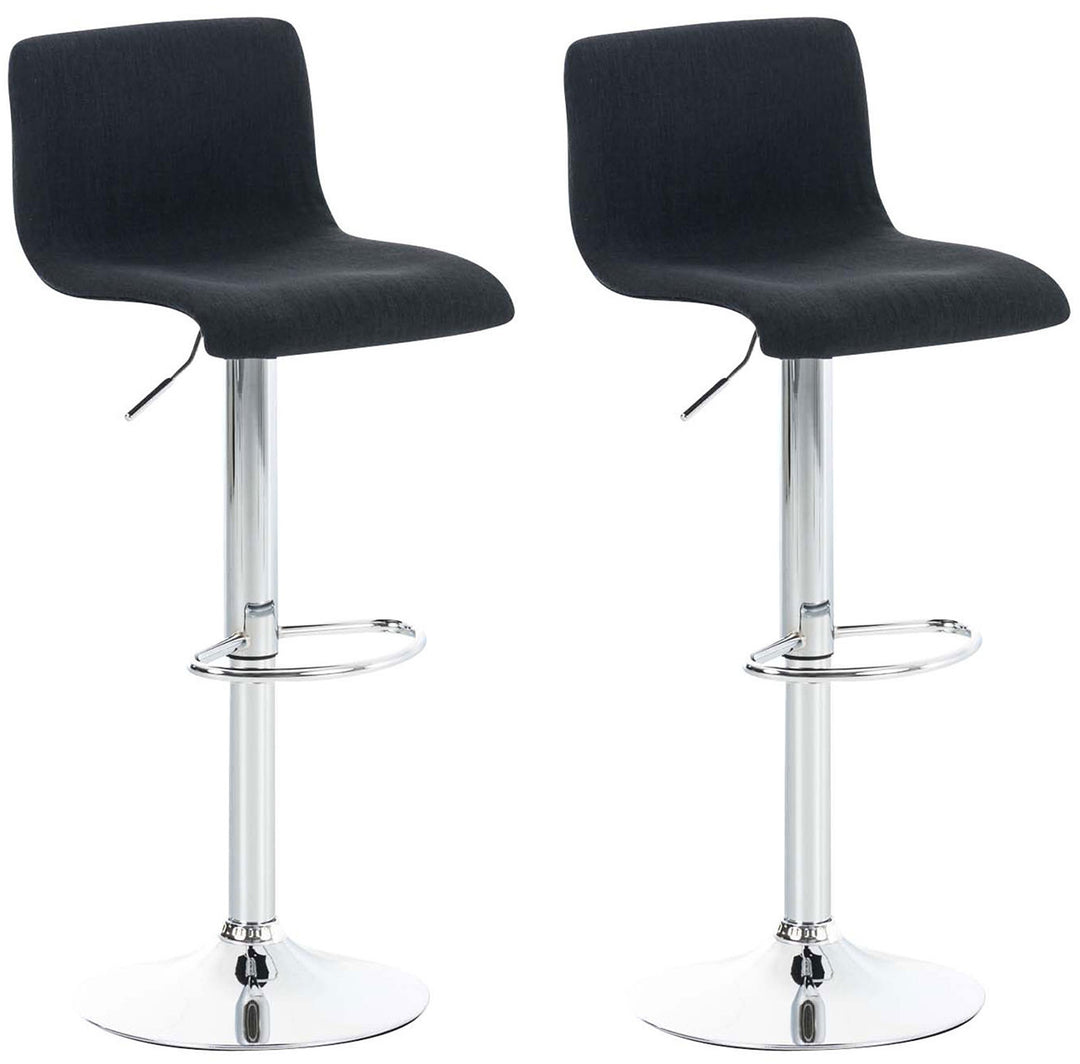 2er-Set Barhocker 105 Stoff Schwarz