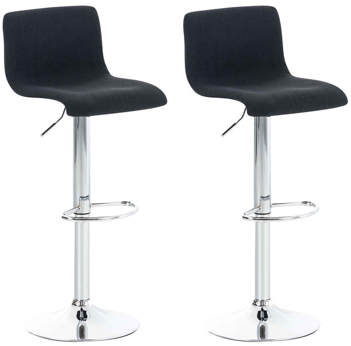 2er-Set Barhocker 105 Stoff Schwarz