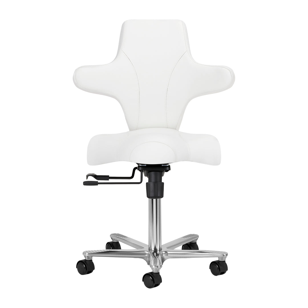 Rollhocker mit Lehne Azzurro Special 152 Schneeweiß - Bild 2