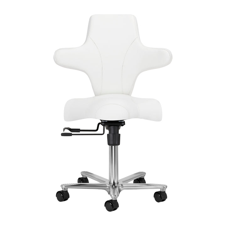 Rollhocker mit Lehne Azzurro Special 152 Schneeweiß - Bild 2