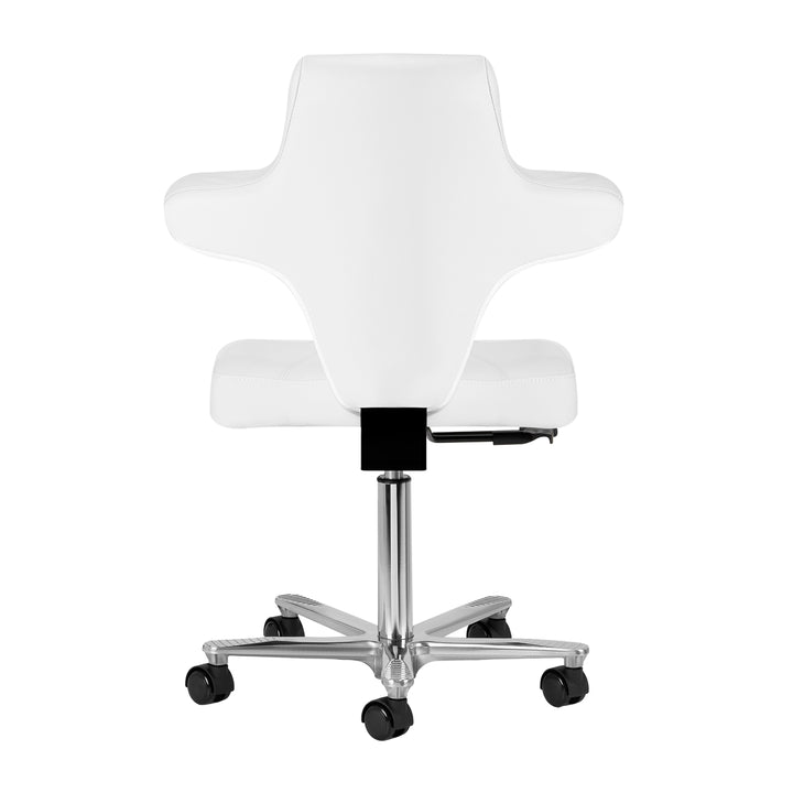 Rollhocker mit Lehne Azzurro Special 152 Schneeweiß - Bild 3