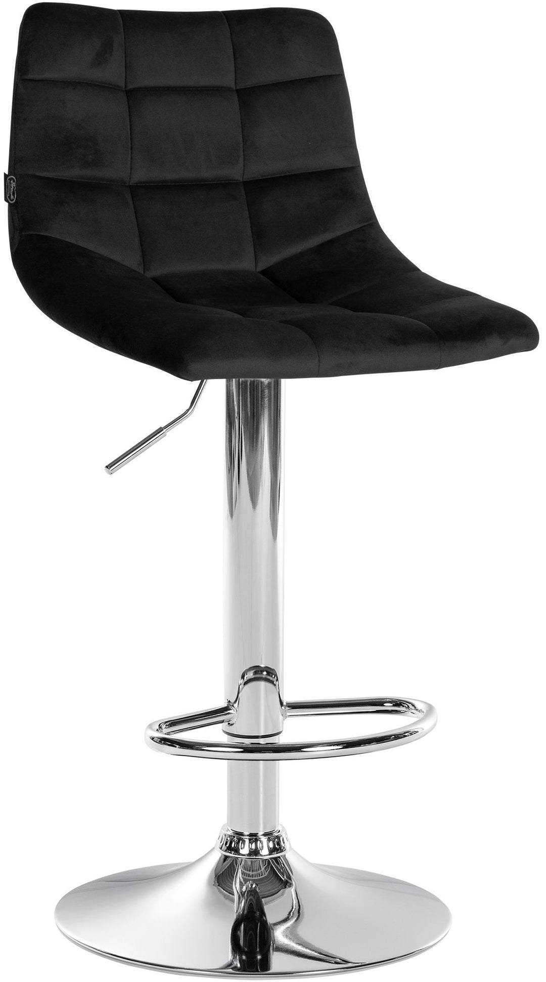 Barhocker 107 Samt Schwarz