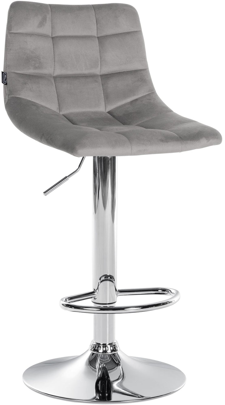 Barhocker 107 Samt Grau