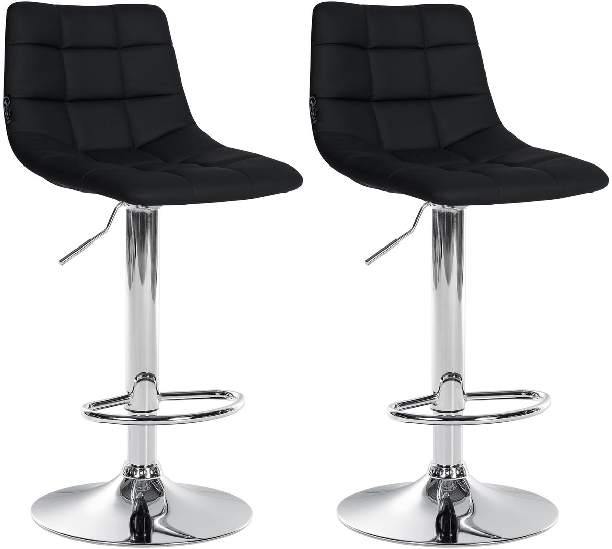2er-Set Barhocker 107 Kunstleder Schwarz