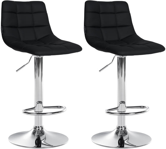 2er-Set Barhocker 107 Kunstleder Schwarz