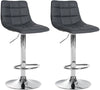 2er-Set Barhocker 107 Kunstleder Grau