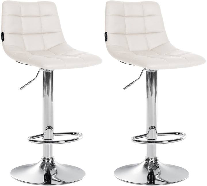 2er-Set Barhocker 107 Kunstleder Weiß