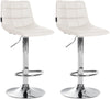2er-Set Barhocker 107 Kunstleder Weiß