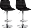 2er-Set Barhocker 107 Samt Schwarz