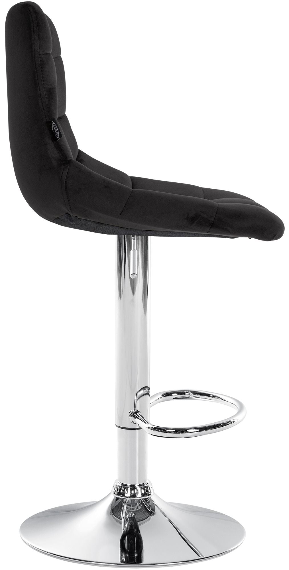 2er-Set Barhocker 107 Samt Schwarz - Bild 5