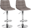 2er-Set Barhocker 107 Stoff Grau