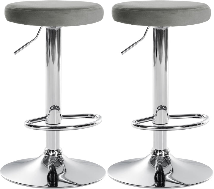 2er-Set Barhocker 109 Samt Grau
