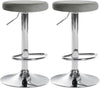 2er-Set Barhocker 109 Samt Grau