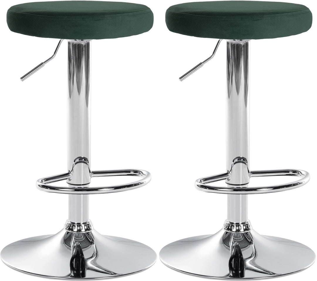 2er-Set Barhocker 109 Samt Grün