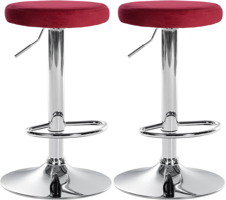 2er-Set Barhocker 109 Samt Rot