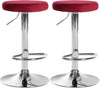 2er-Set Barhocker 109 Samt Rot
