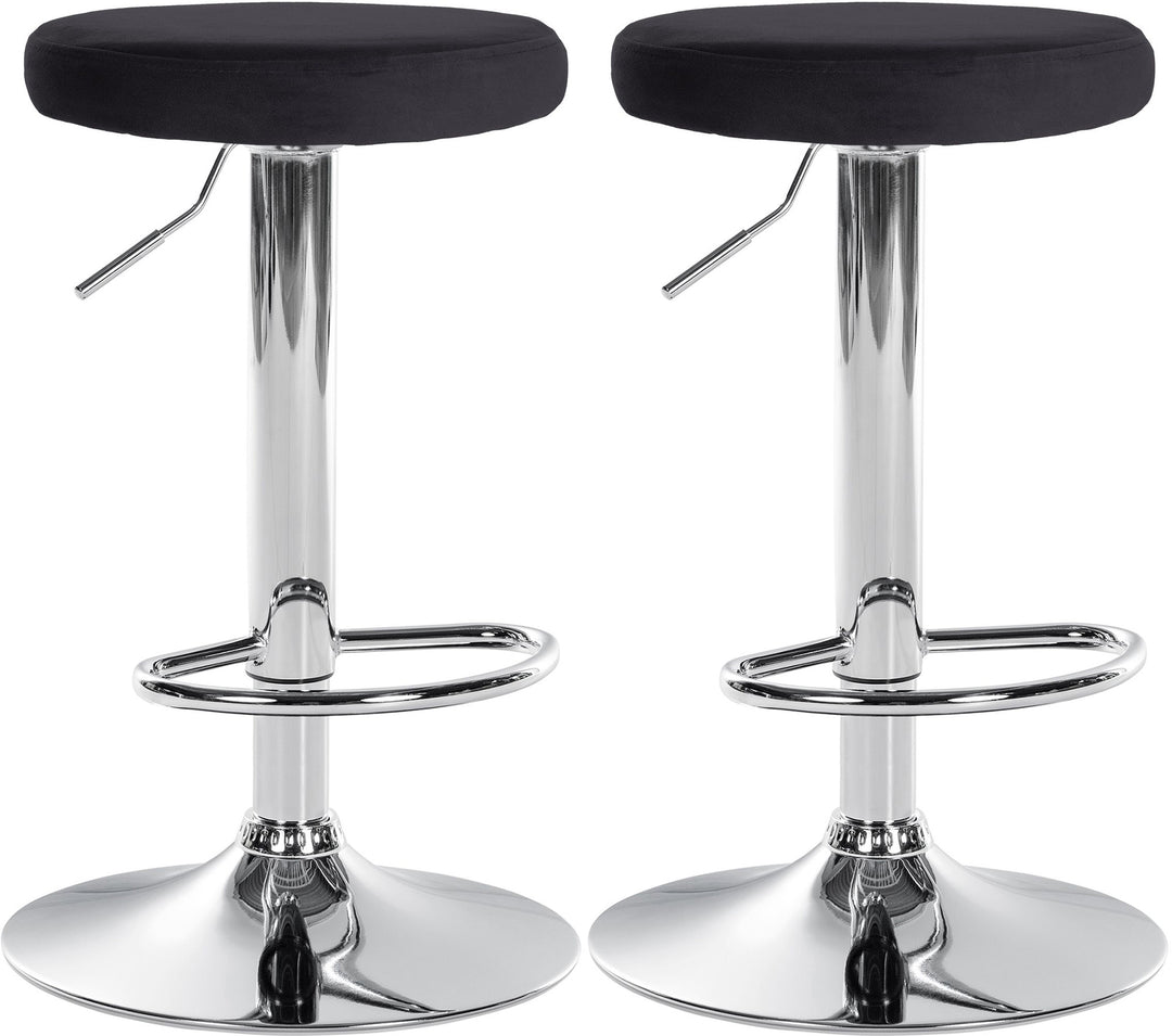 2er-Set Barhocker 109 Samt Schwarz