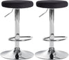 2er-Set Barhocker 109 Samt Schwarz