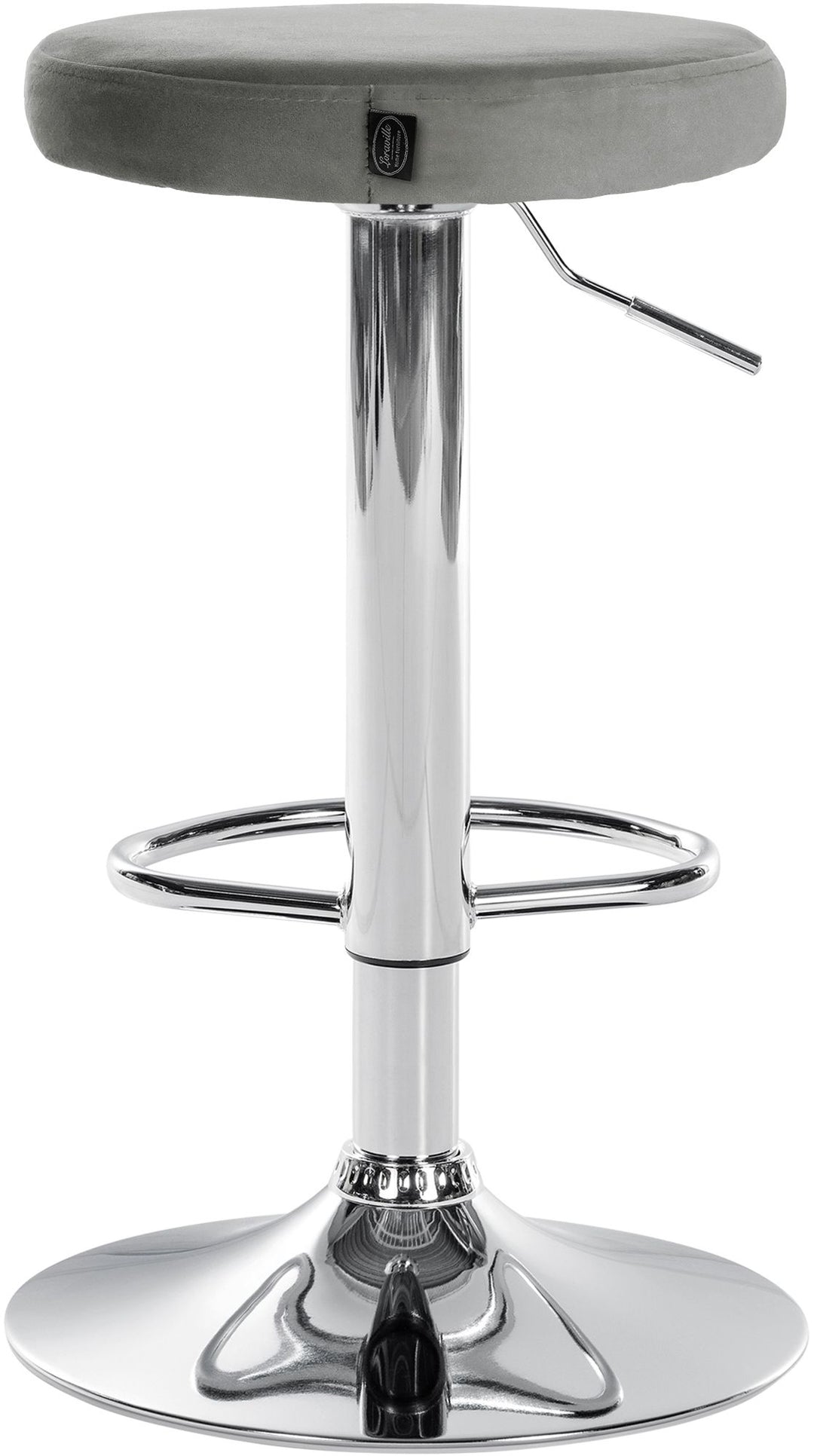 2er-Set Barhocker 109 Samt Grau - Bild 6