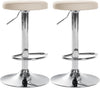 2er-Set Barhocker 109 Kunstleder Creme