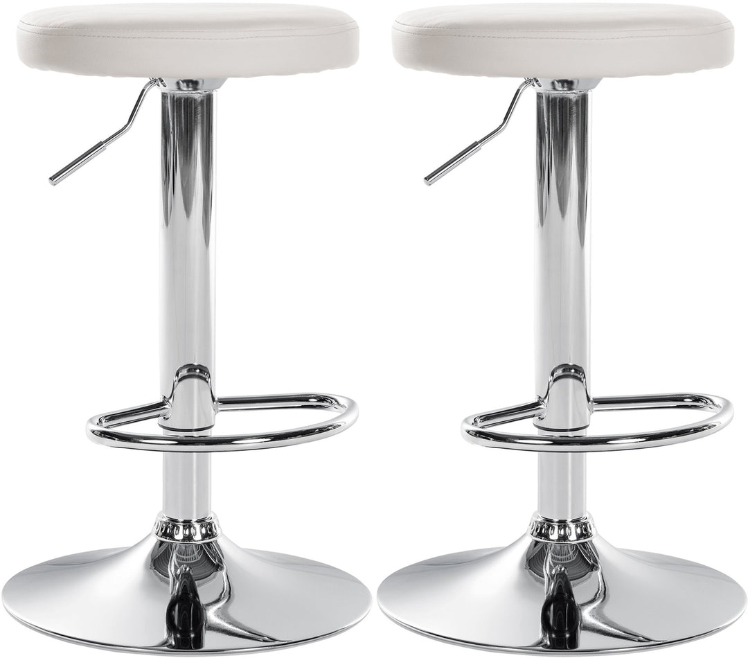 2er-Set Barhocker 109 Kunstleder Weiß