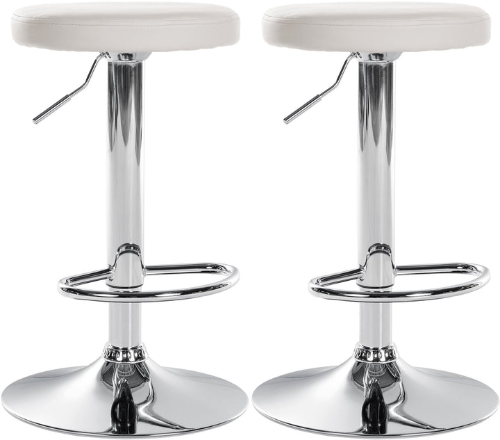 2er-Set Barhocker 109 Kunstleder Weiß