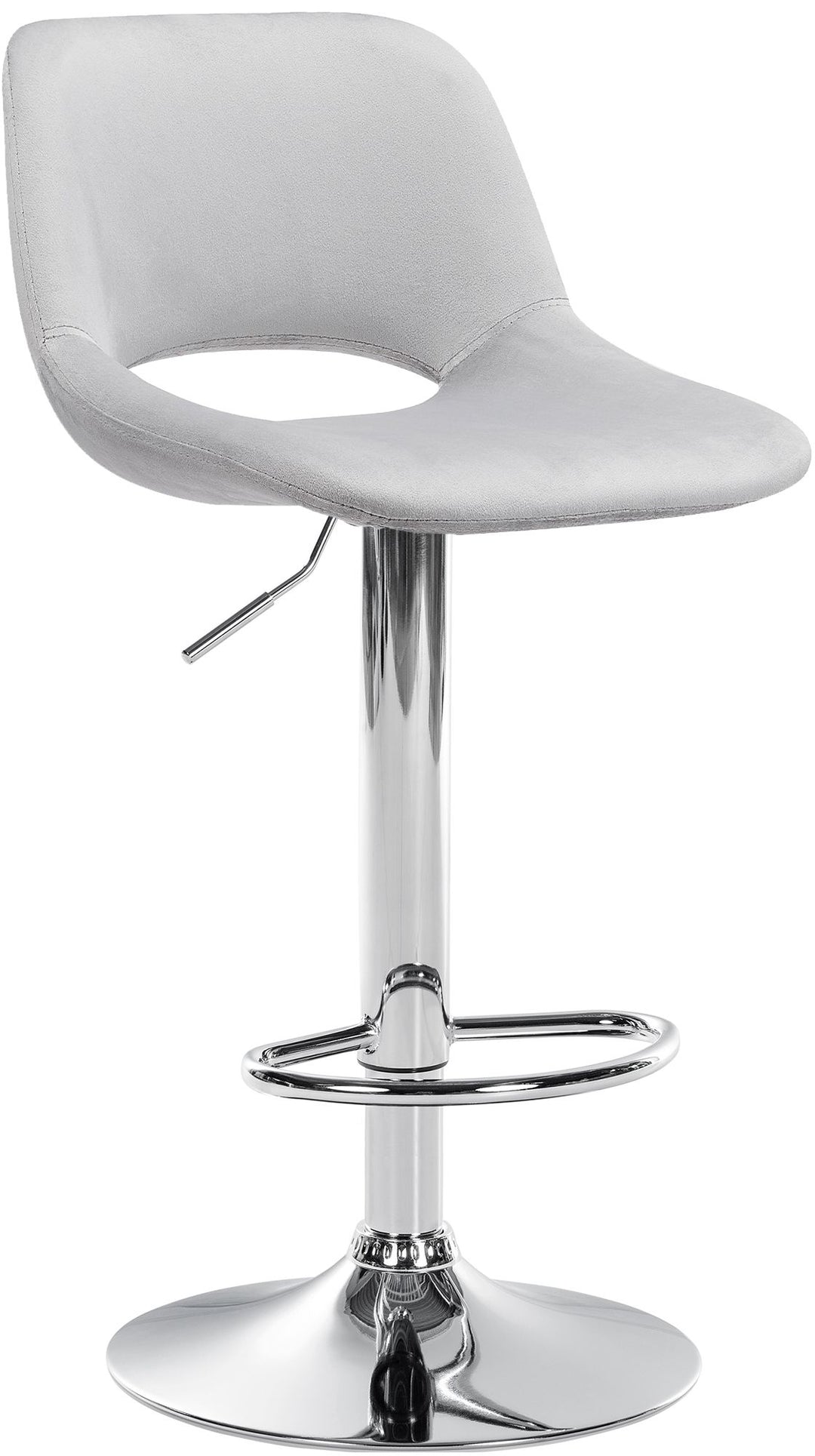 Barhocker 106 Samt Hellgrau