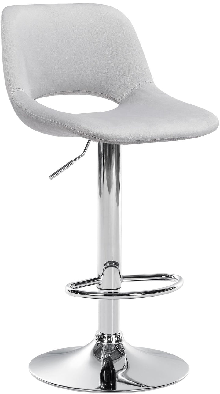 Barhocker 106 Samt Hellgrau