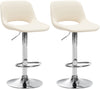 2er-Set Barhocker 106 Kunstleder Creme
