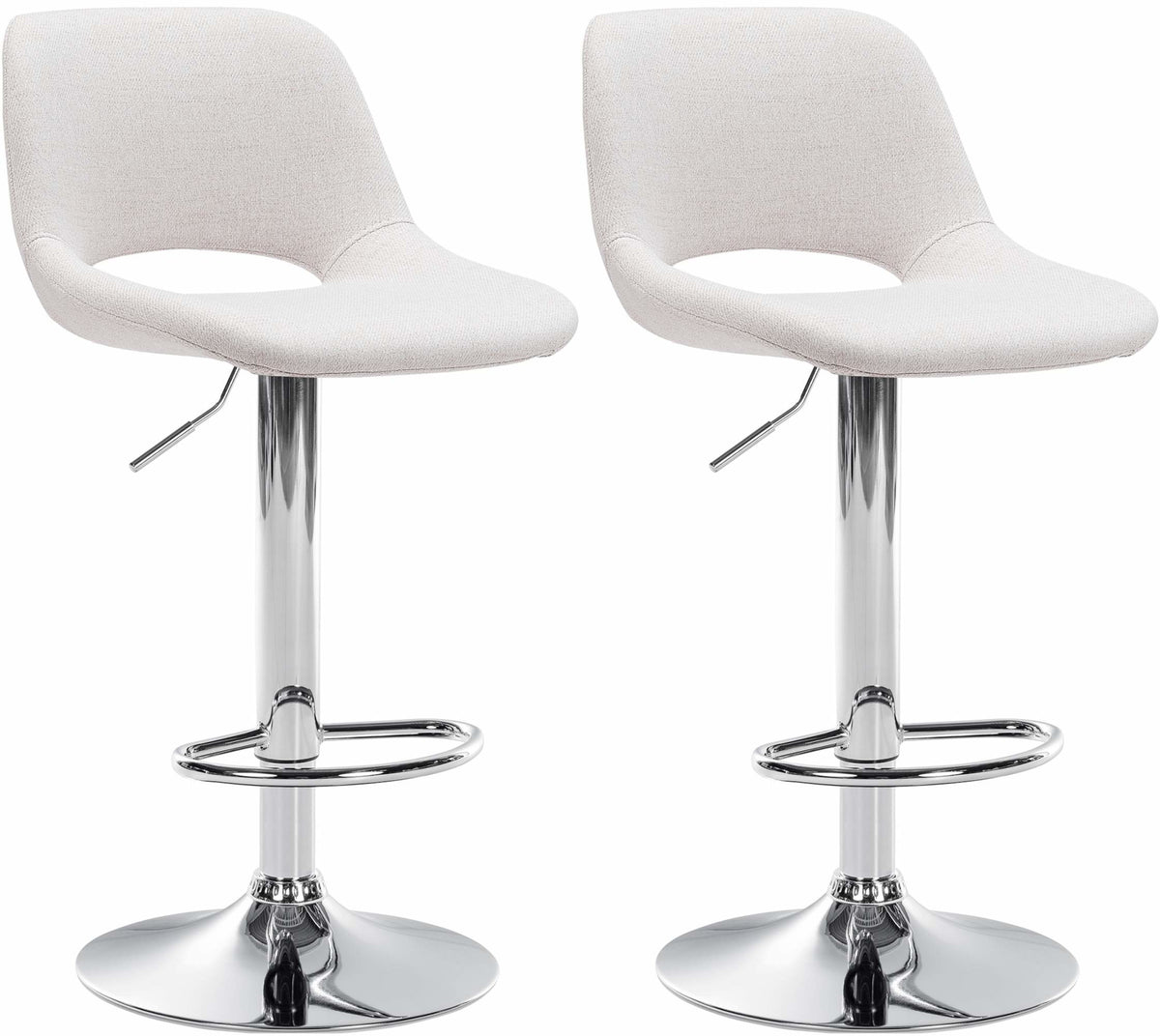 2er-Set Barhocker 106 Stoff Creme