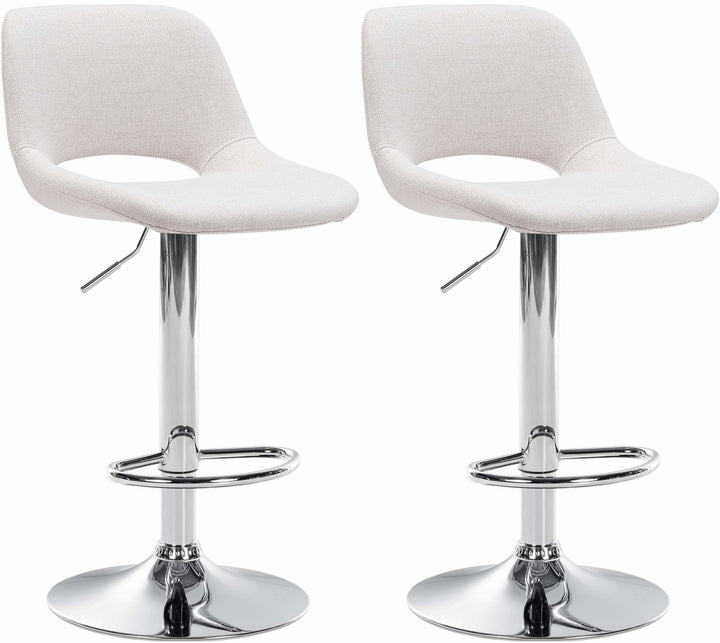 2er-Set Barhocker 106 Stoff Creme