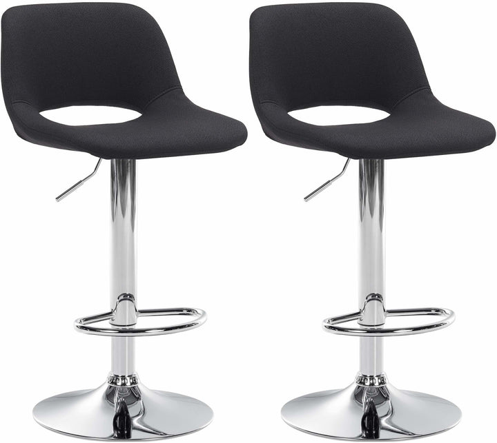 2er-Set Barhocker 106 Stoff Schwarz