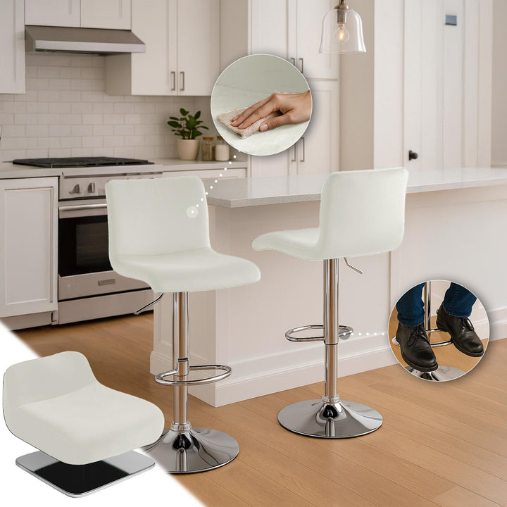 Barhocker 105 Samt Creme - Bild 4