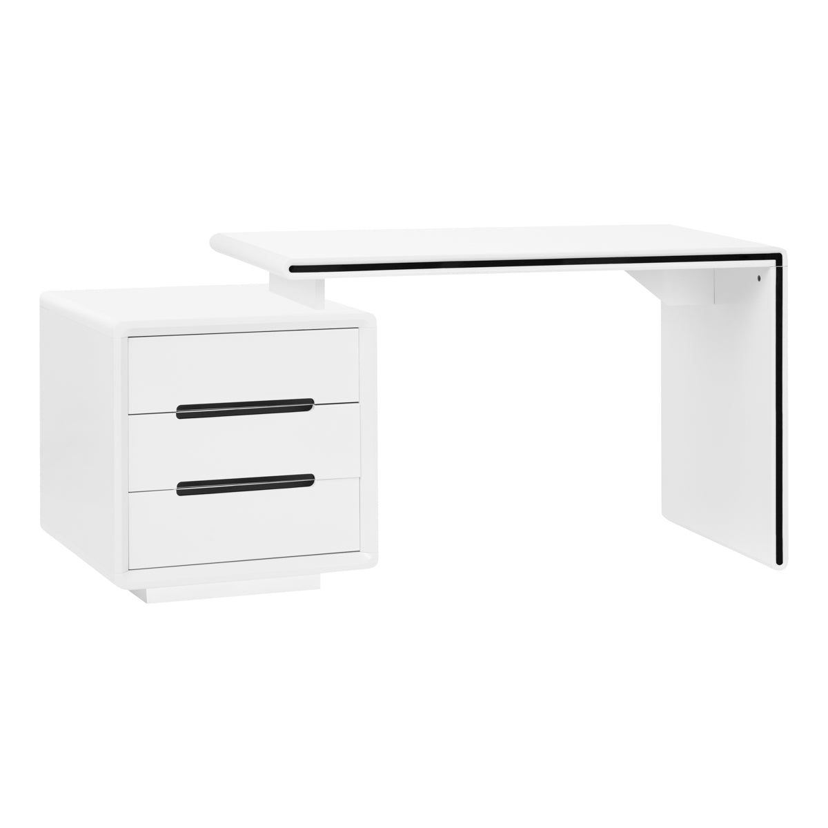 Manikürtisch 3304B Weiß-Schwarz 1