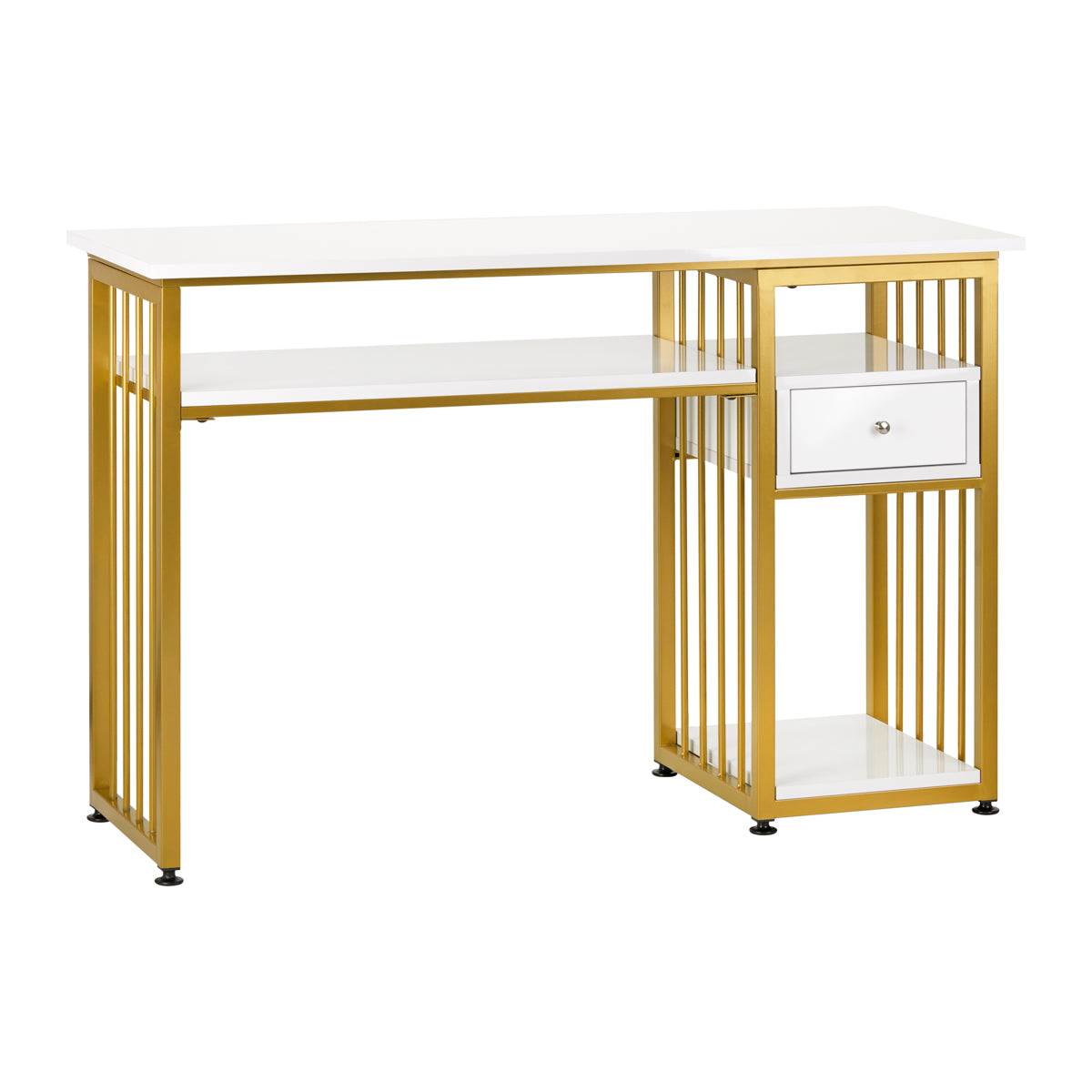 Manikürtisch MT-302G Weiß-Gold 1