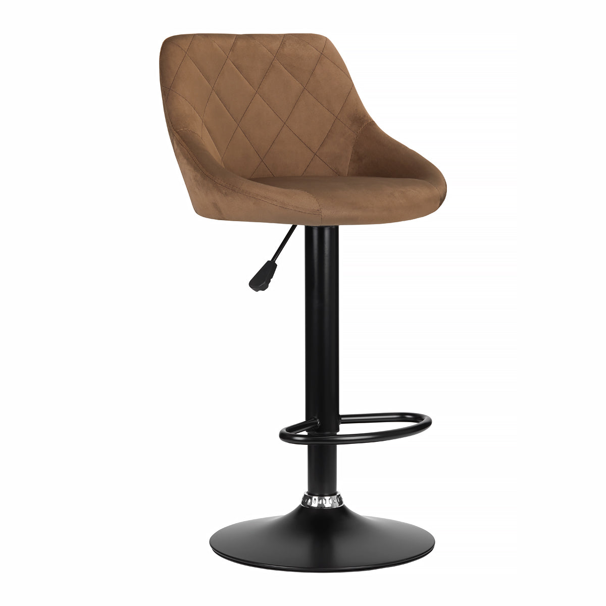 Barhocker Steppdecke Drehbar Verstellbar Schwarz Bronze 1