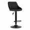 Barhocker Steppdecke Drehbar Verstellbar Schwarz Schwarz