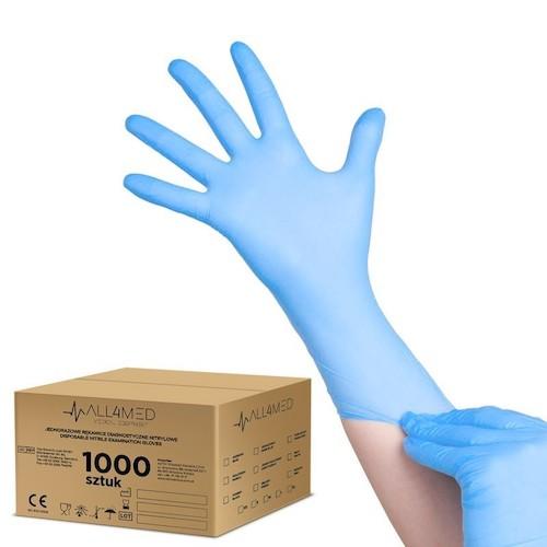 Nitril handschoenen All4Med blauw 1000 stuks