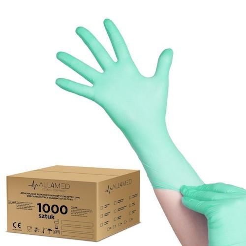 Nitril handschoenen All4Med groen 1000 stuks