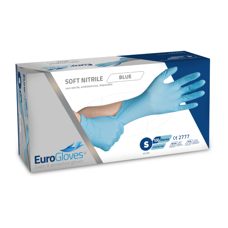 nitril soft handschuhe Handschuhe EuroGloves Soft-Nitril Blau 100st. – Nagelfraeser-shop.de